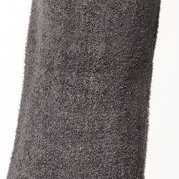 Maya J Women's Petite Sleepwear PM CozyChic Lite Welt Pocket Ribbed Gray A619886 - Picture 2 of 3